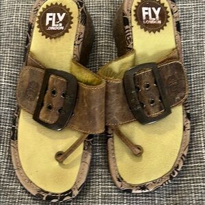 FLY London leather sandals size 6